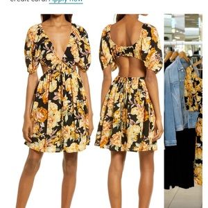 Floral Open Back Minidress BARDOT